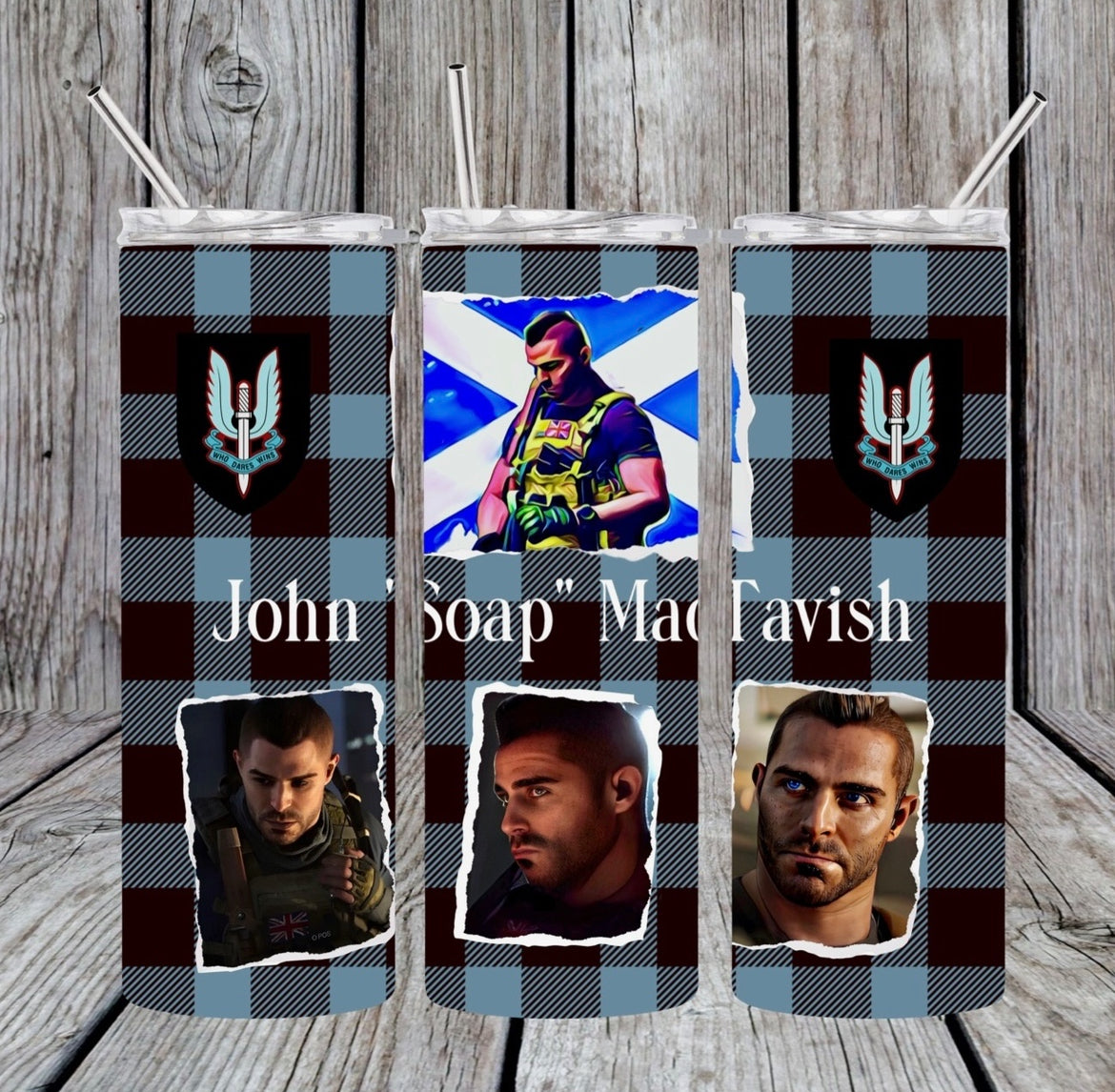 MW John Soap MacTavish Pillowcase, Bracelet and Tumbler gift set