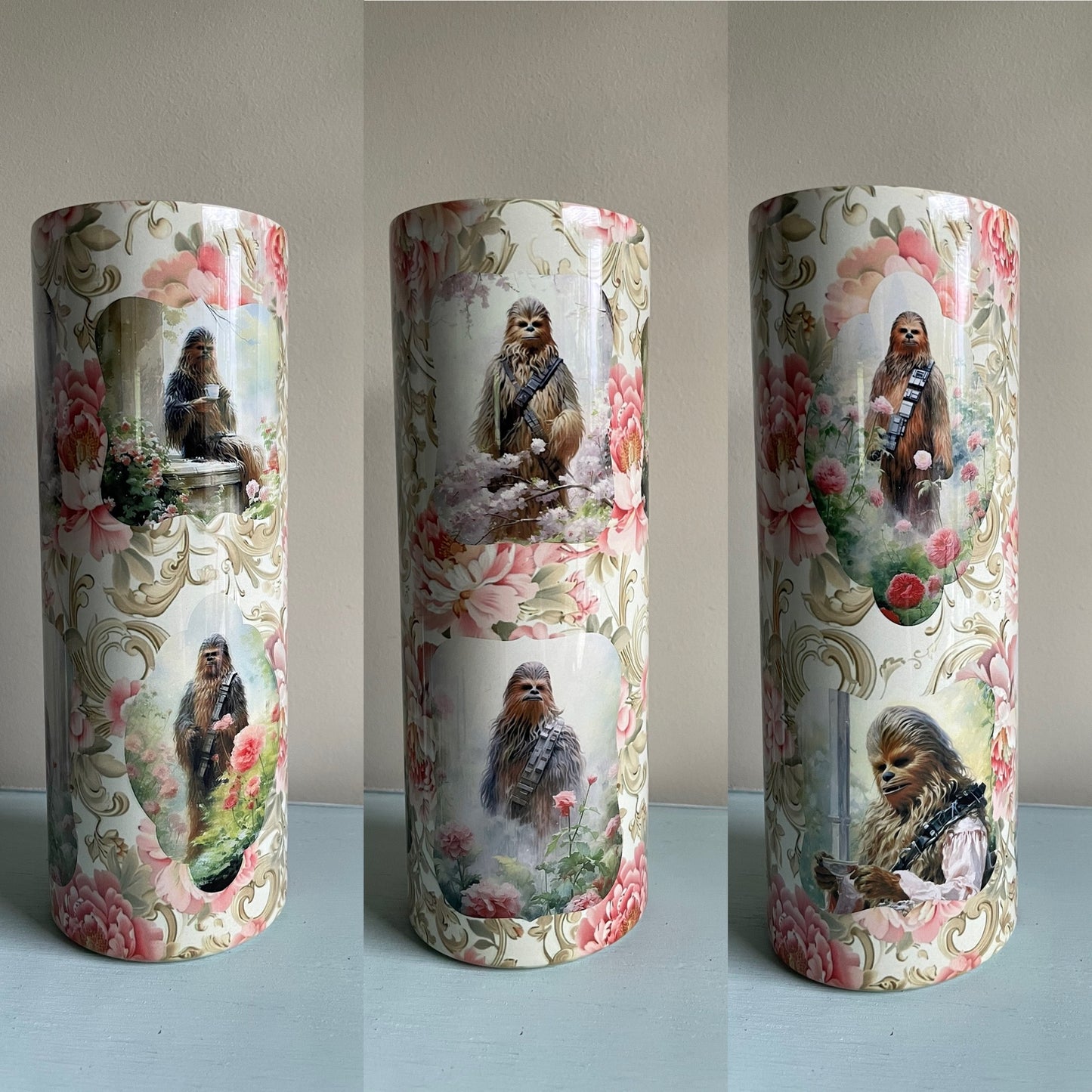 Star Wars Vintage Wookie Floral Tumbler Vintage Portraits