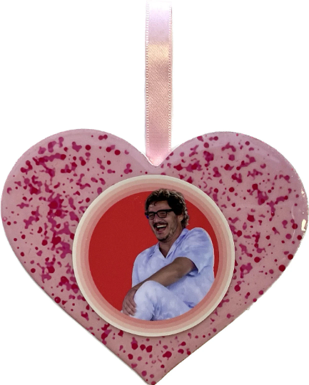 Pedro Pascal Te Amo Sequin Pillow &^ Ornament Valentine's Day Special