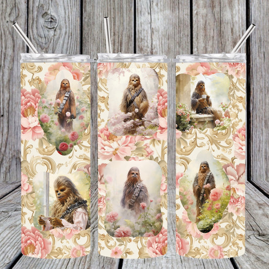 Star Wars Vintage Wookie Floral Tumbler Vintage Portraits