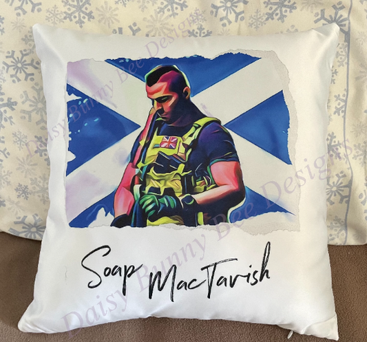 MW Satin Soap MacTavish Scotland Flag Fanart Pillow